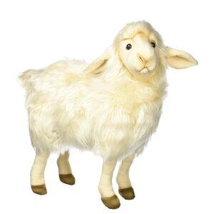 HANSA Realistic White Mama Sheep Stuffed Animal  Plush Toy Farm Nos Gift 15